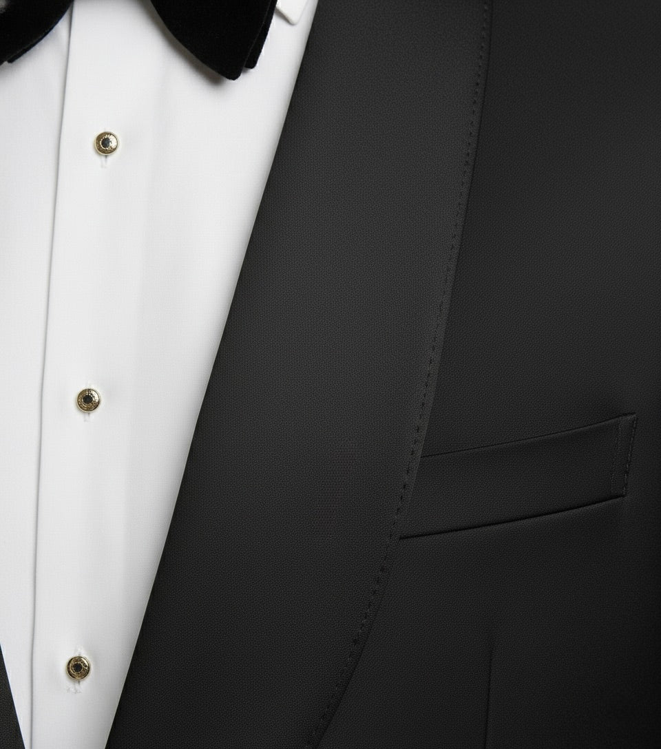 Zane Barläs Black Monaco Tuxedo, lifestyle editorial on model
