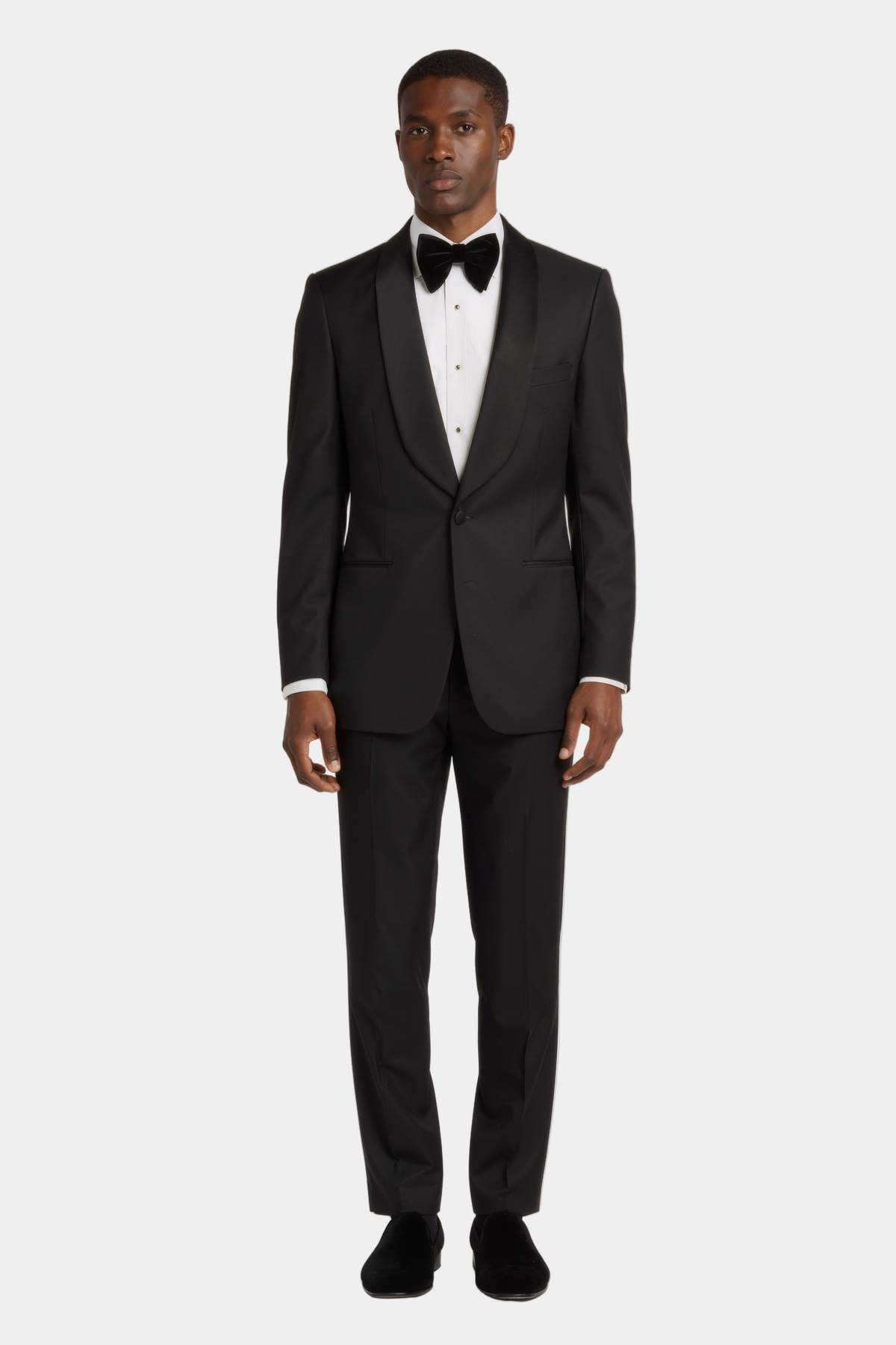 Zane Barläs Black Monaco Tuxedo, full suit styled on model