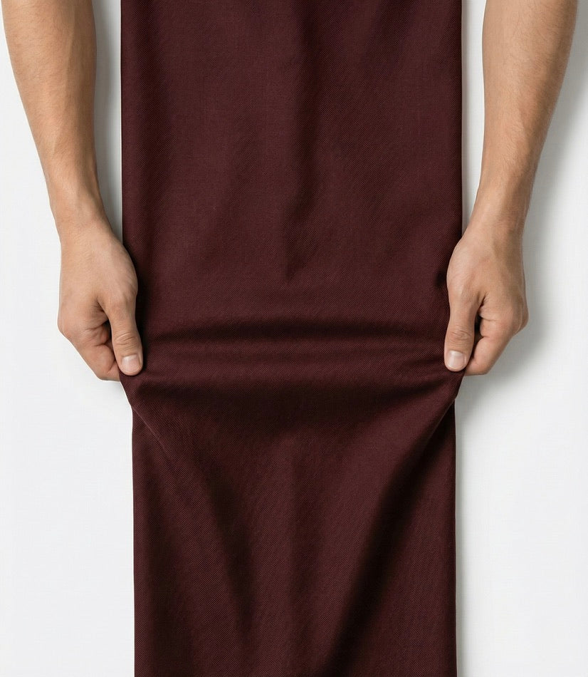 Zane Barläs Burgundy Monaco Tuxedo, natural stretch Super 120s wool fabric