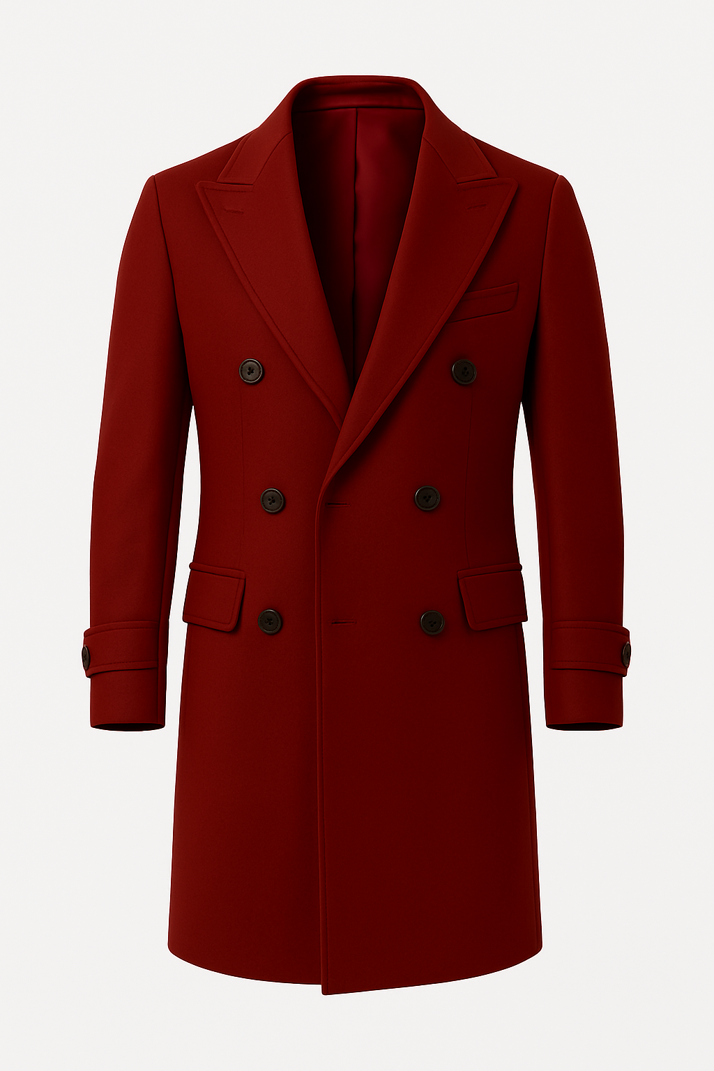 Red Cashmere Overcoat