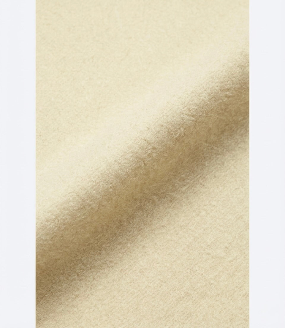 Zane Barläs Cream Wool Peacoat, soft hand feel premium wool blend