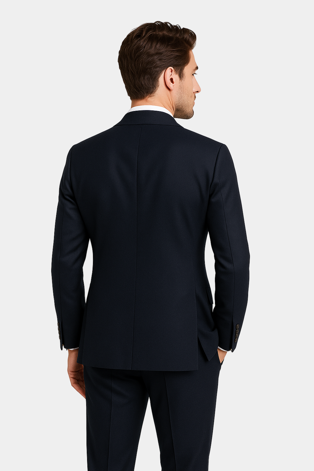 Navy Blue Double Breasted Suit