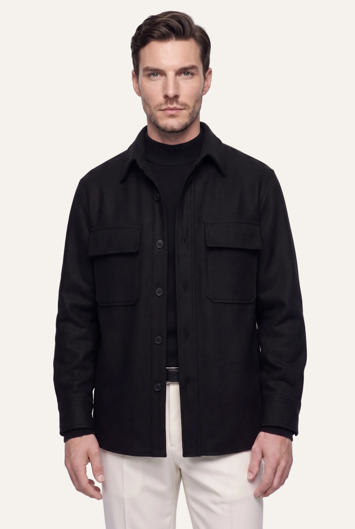 Black Shirt Jacket, front portrait