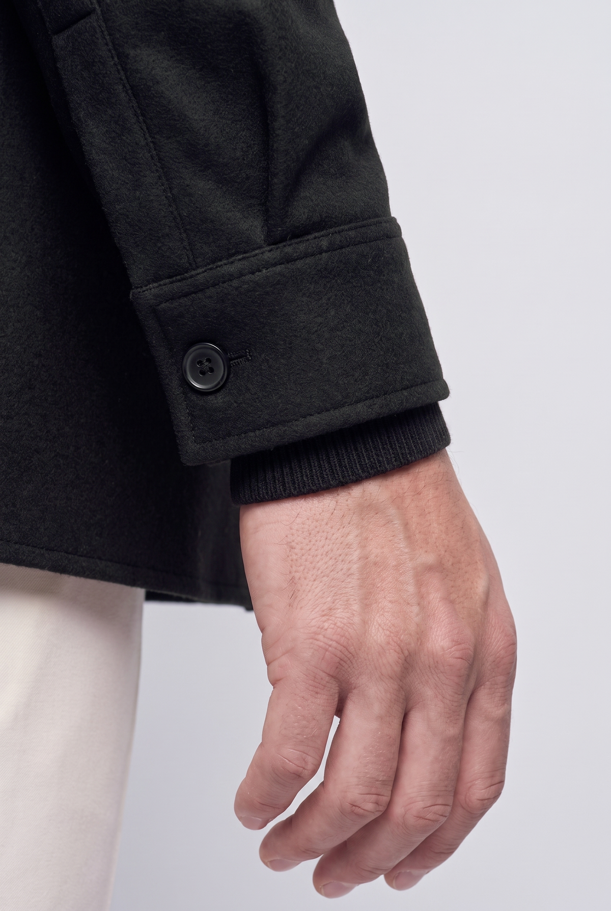 Black Shirt Jacket, sleeve detail