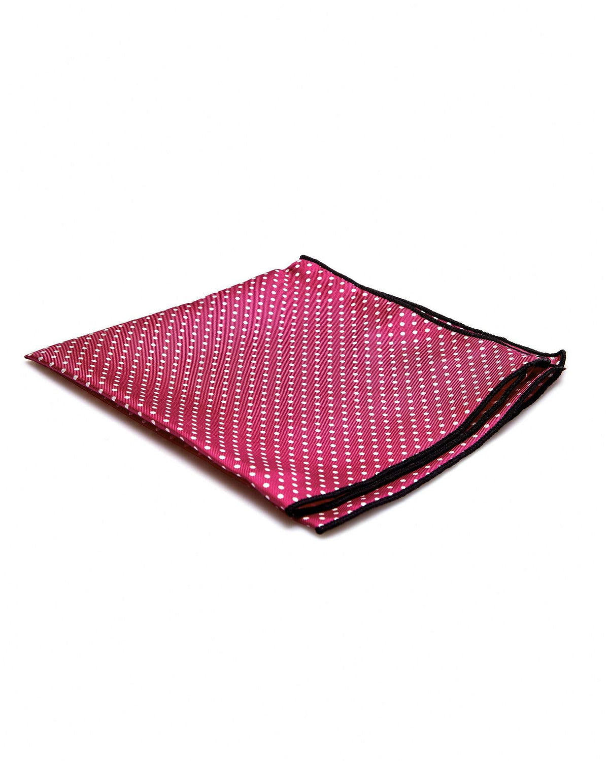 Zane Barläs Burgundy Silk Pocket Square, on white background