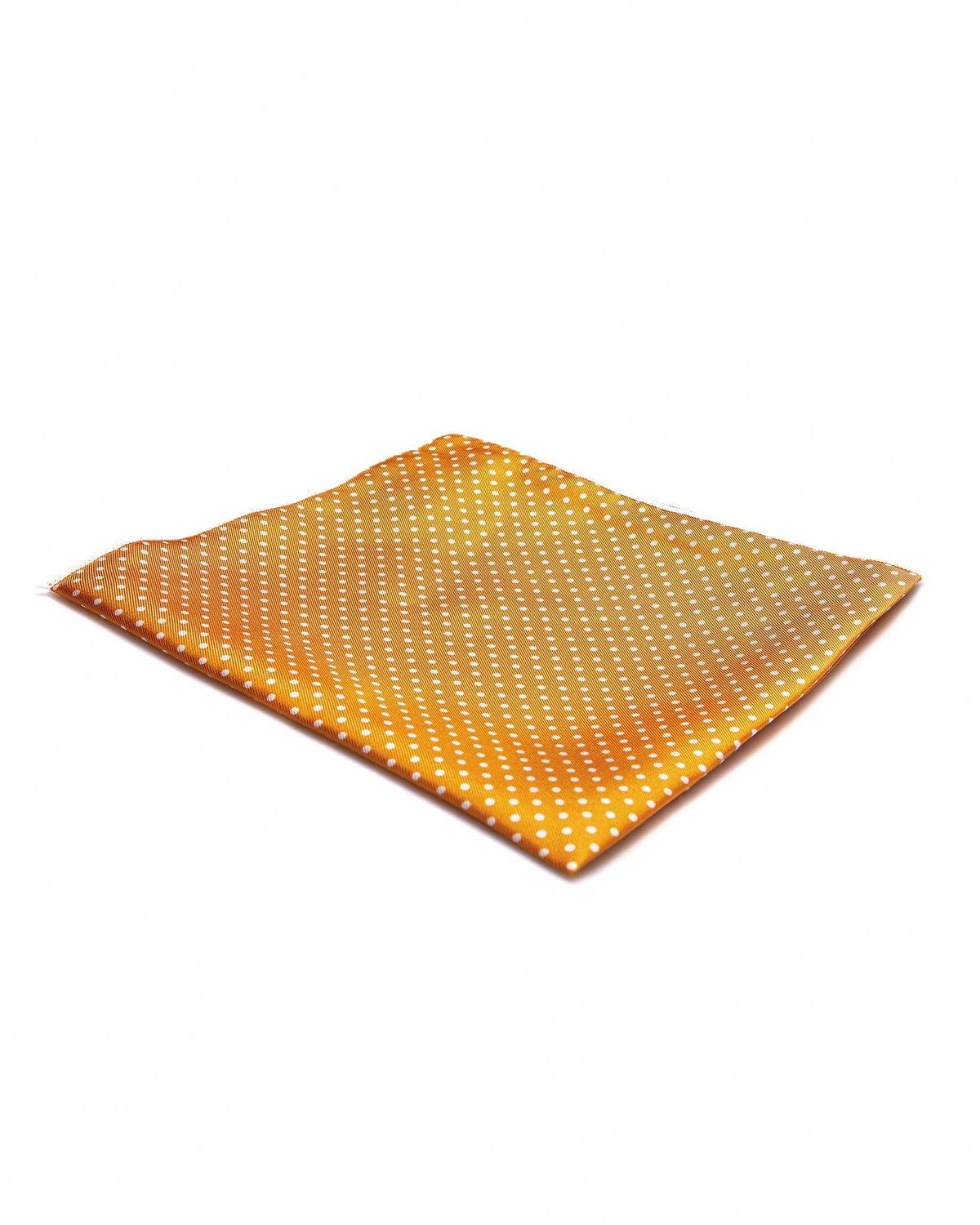 Zane Barläs Orange Silk Pocket Square, on white background