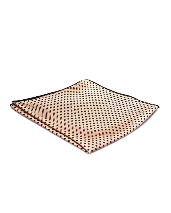 Zane Barläs Pale Orange Silk Pocket Square — on white background