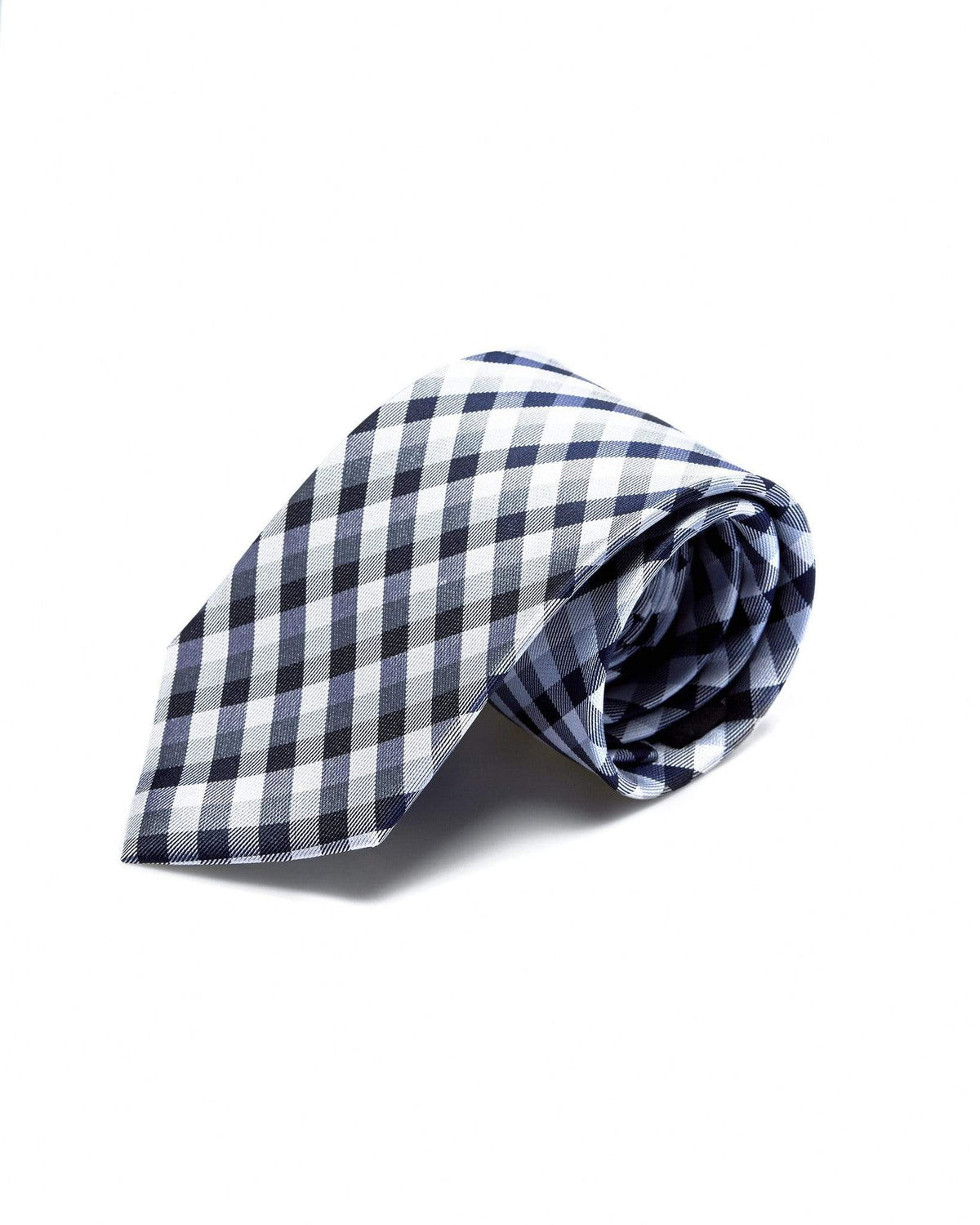 Zane Barläs Grey Silk Tie, on white background