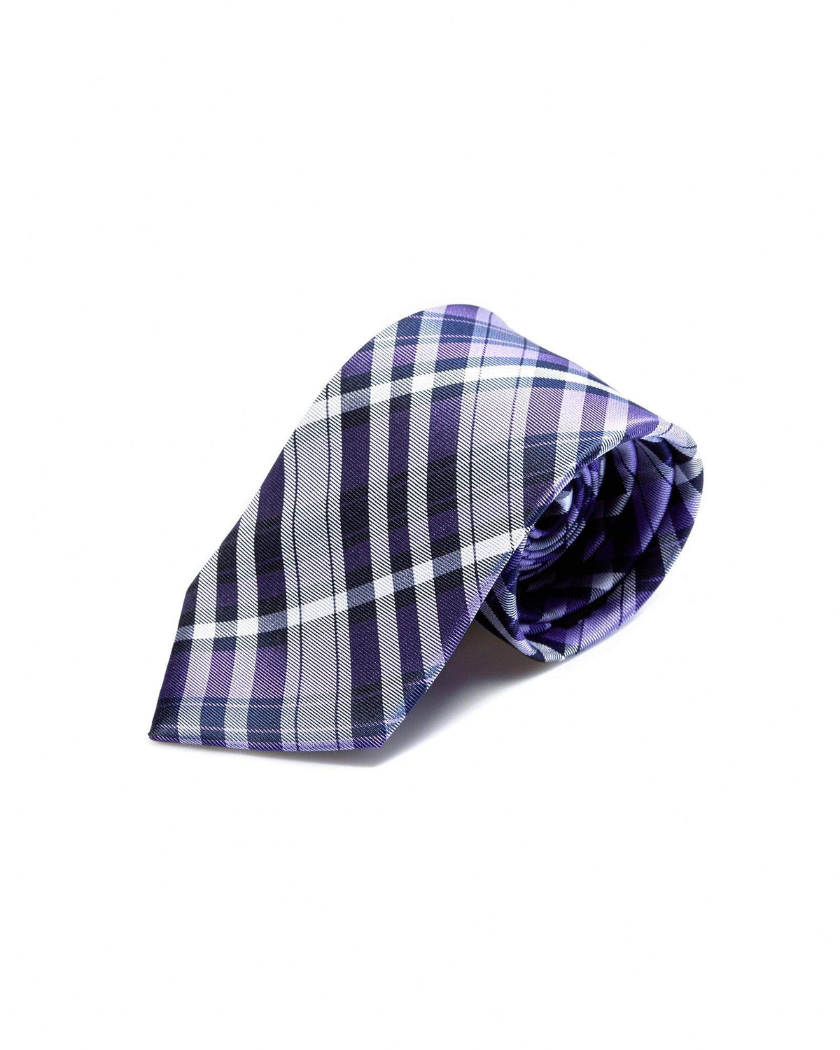 Zane Barläs Lavender Silk Tie, on white background