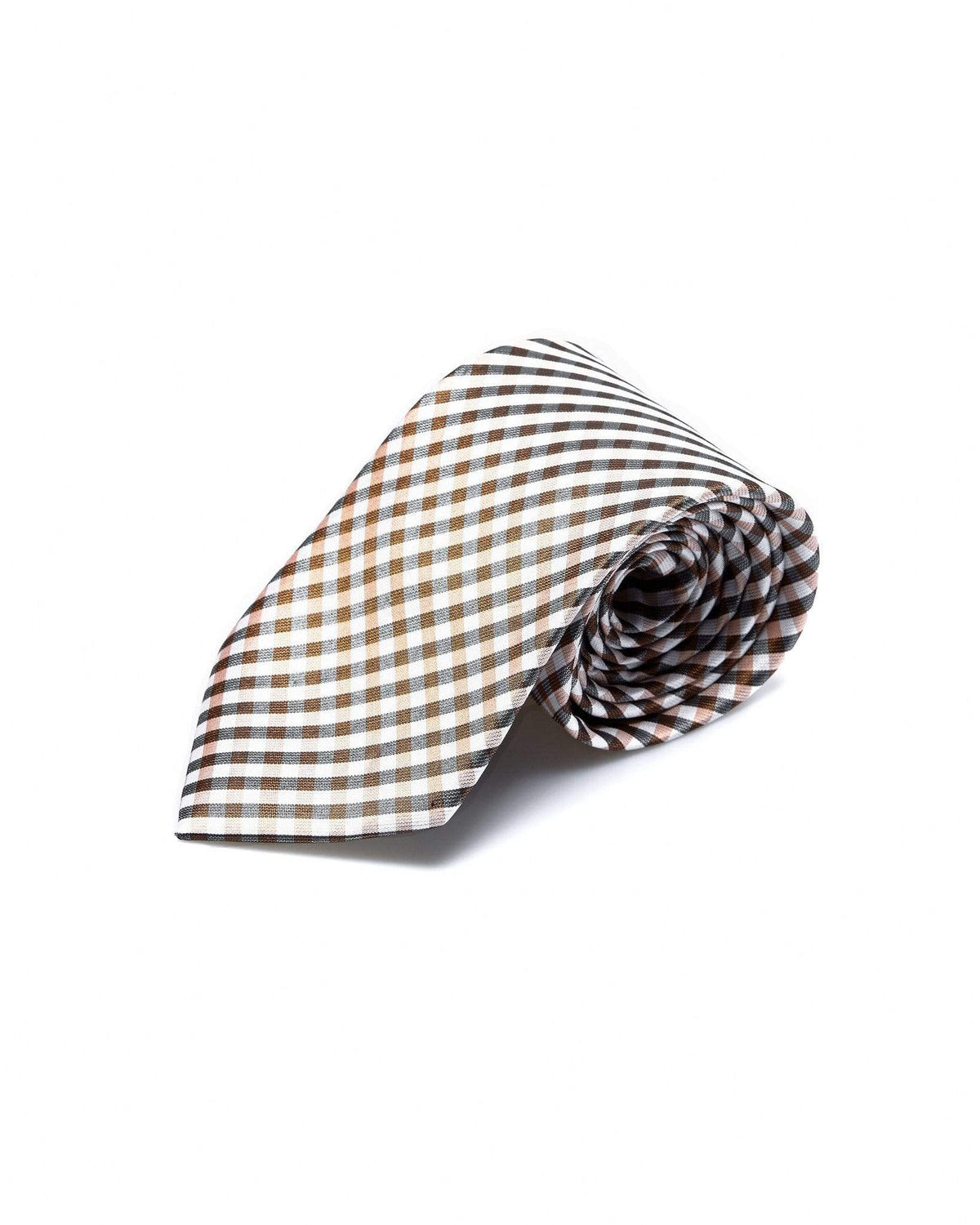 Zane Barläs Orange Silk Tie, on white background