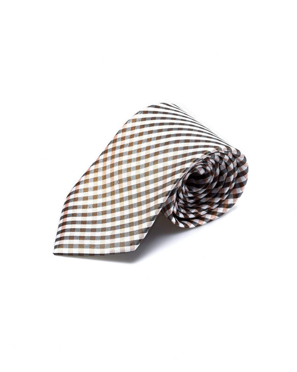 Zane Barläs Orange Silk Tie — on white background
