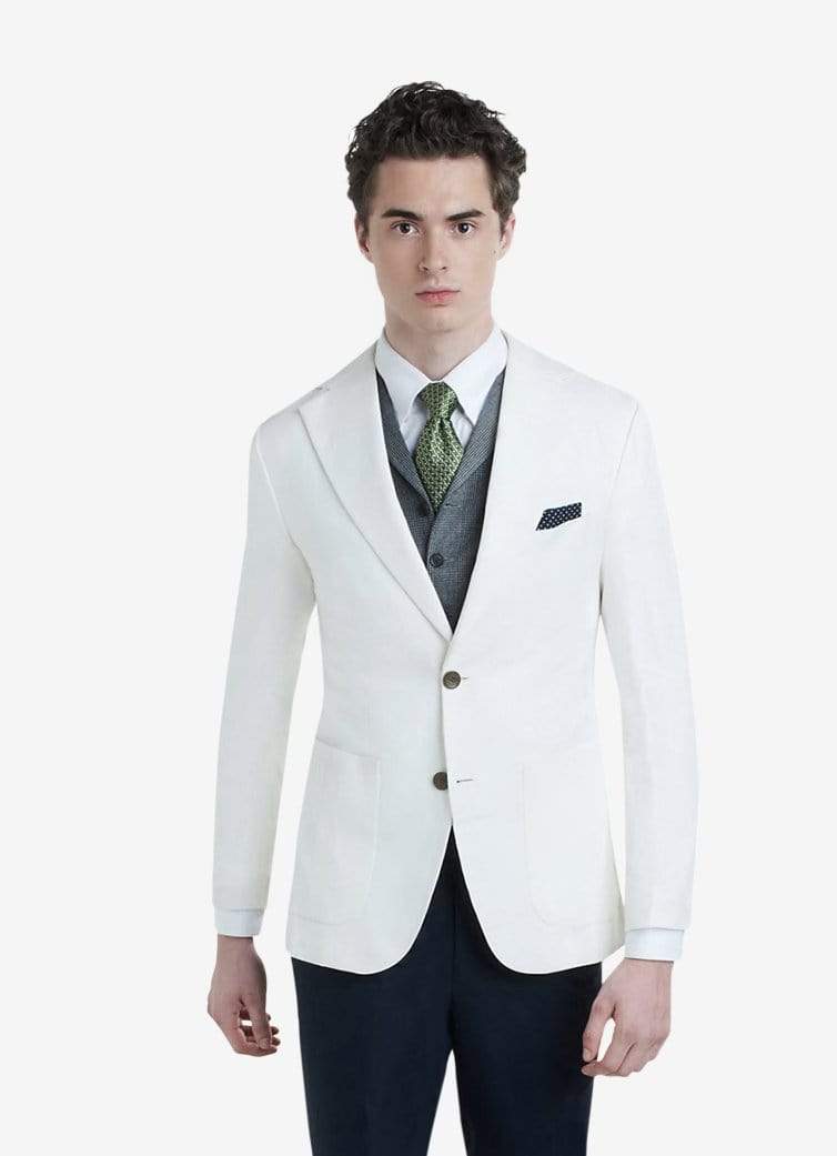Zane Barläs Grey Waistcoat, back view on model