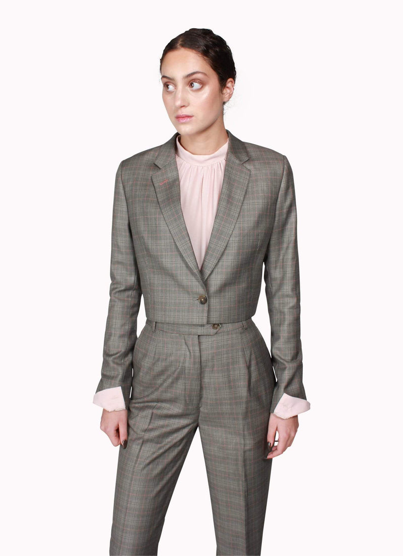 Grey Crop Suit