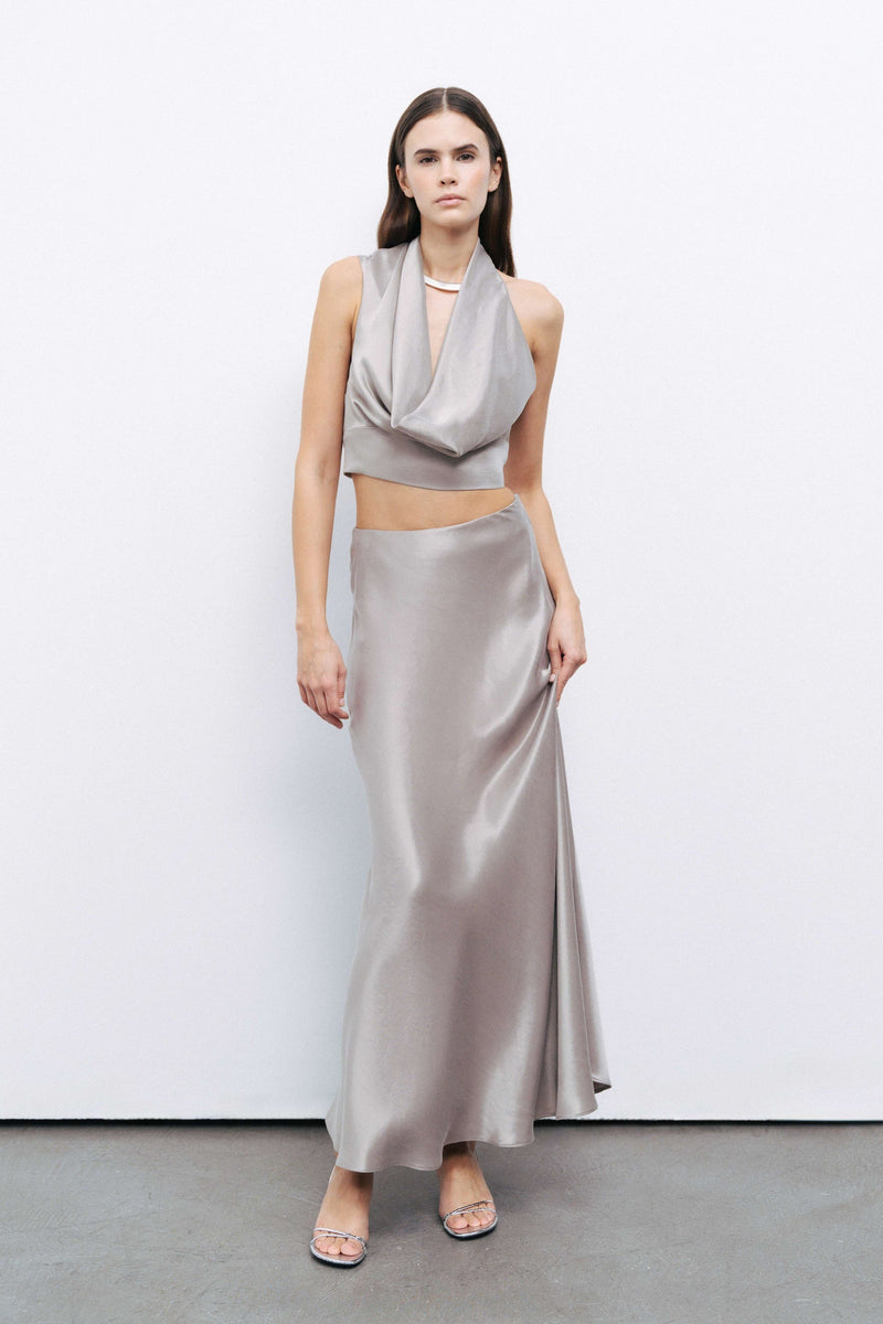 Backless Belted Blouse