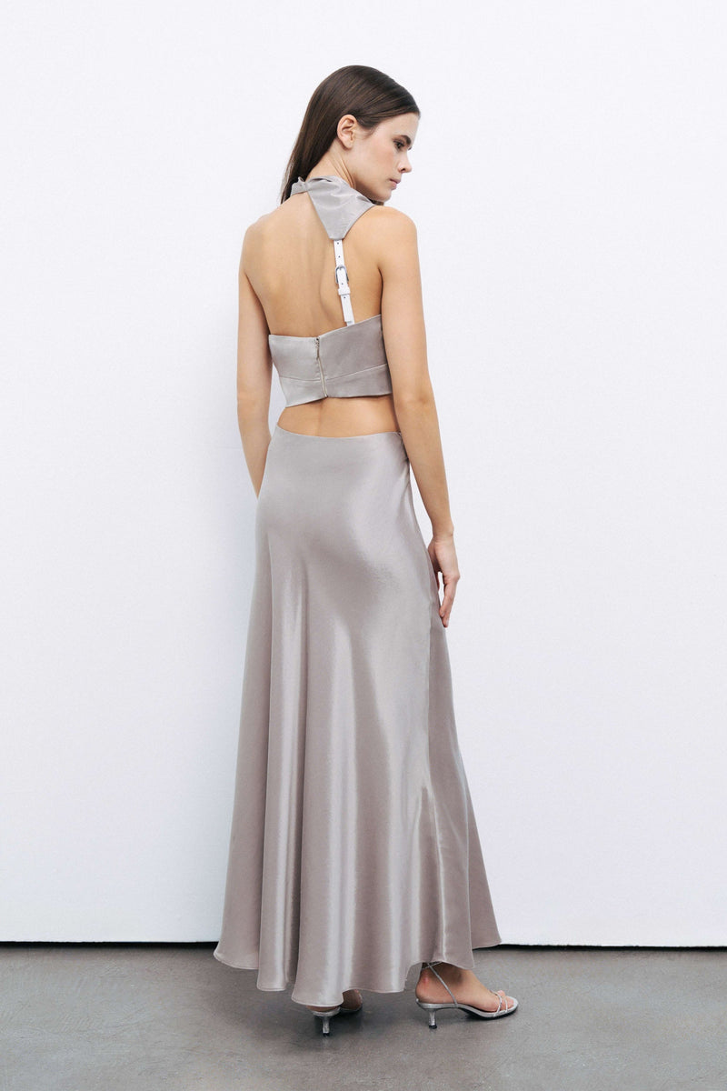 Backless Belted Blouse