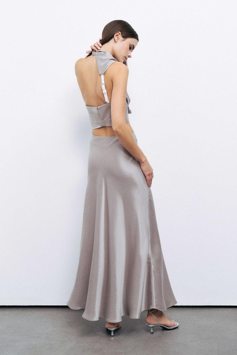 Backless Belted Blouse