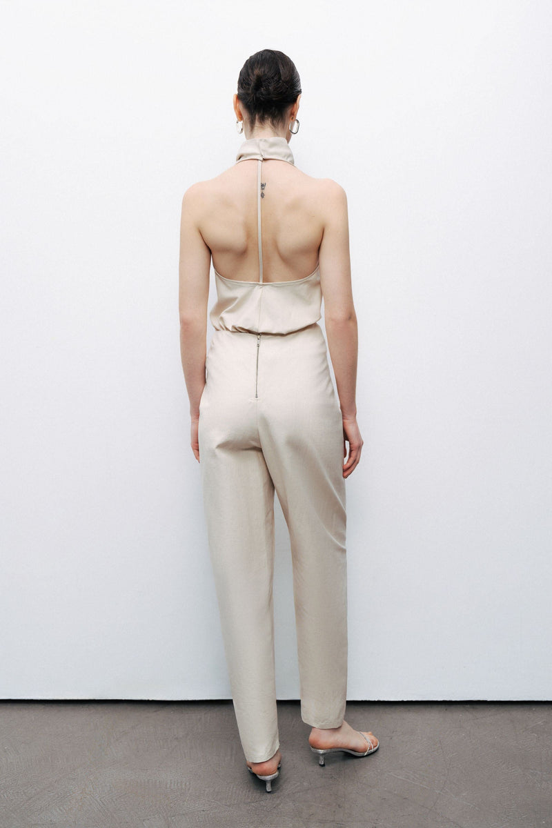 Asymmetrical Draped Detail Pants