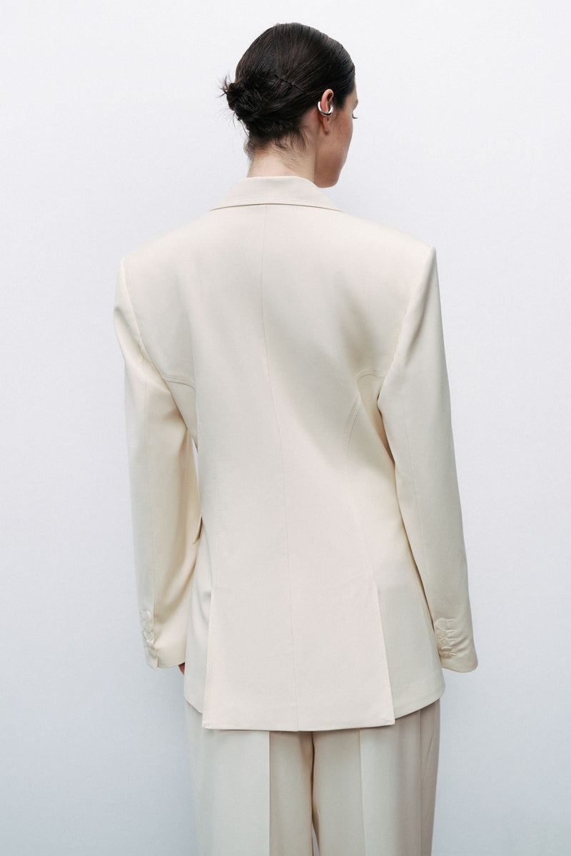 Asymmetric Placket Detail Pants