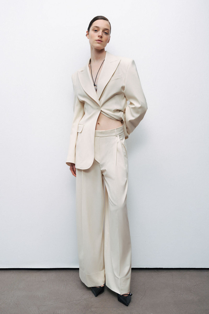 Asymmetric Placket Detail Pants
