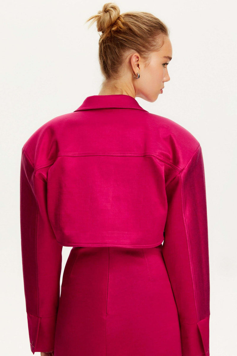 Asymmetric Pocket Crop Jacket (Final Sale)