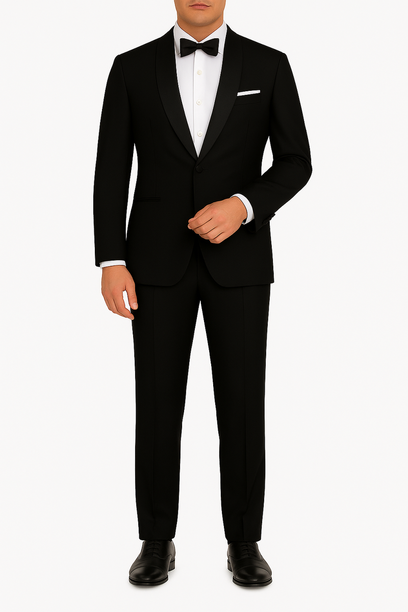 Front full black tuxedo