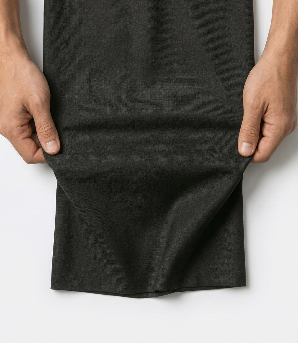 Zane Barläs Grey Double Breasted Suit, high-twist wool recovery Italian fabric