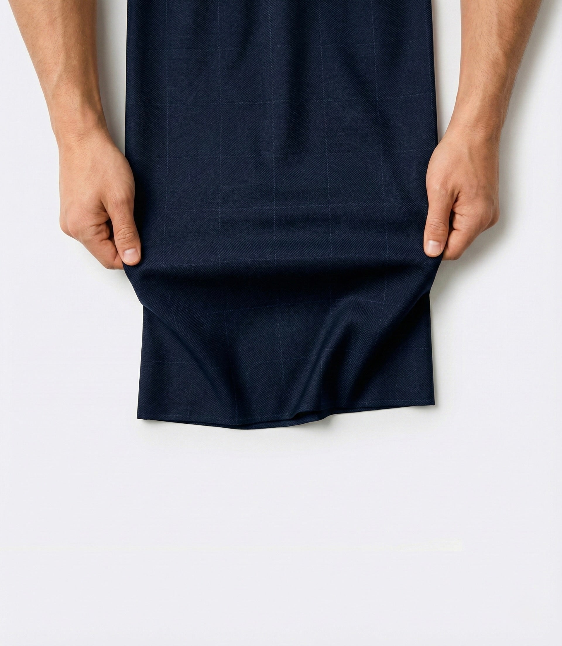 Zane Barläs high-twist wool recovery, windowpane suit fabric performance