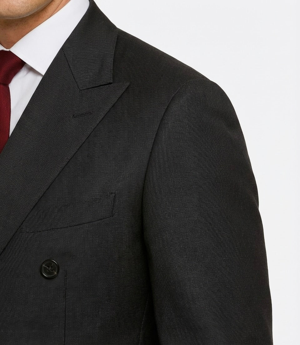 Zane Barläs Grey Double Breasted Suit, high armhole construction detail