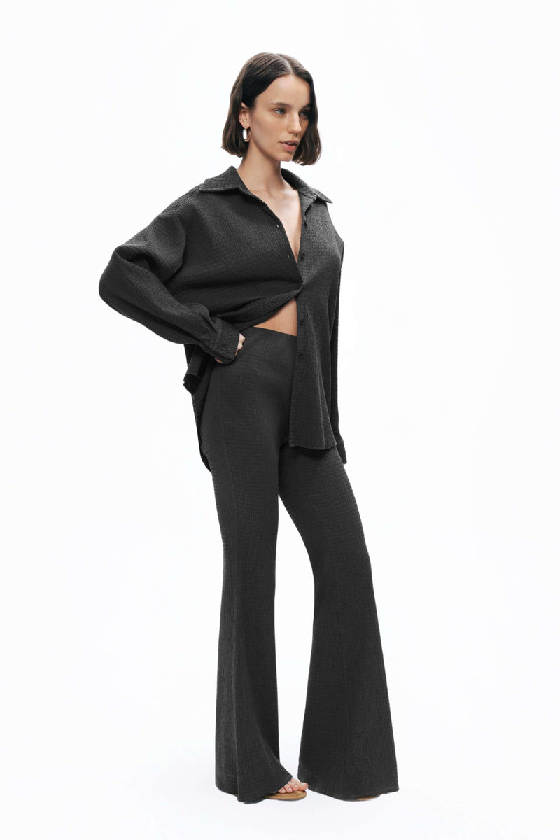 Crumpled Fabric Draped Shirt