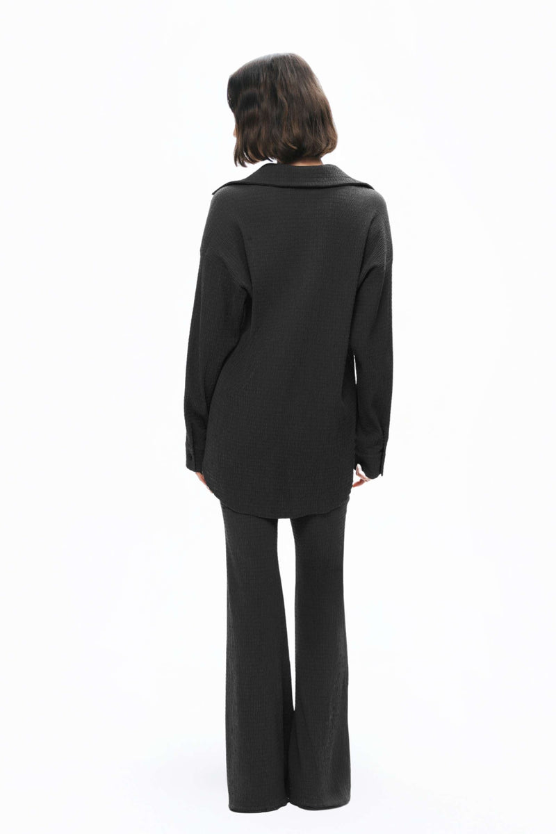 Crumpled Fabric Draped Shirt