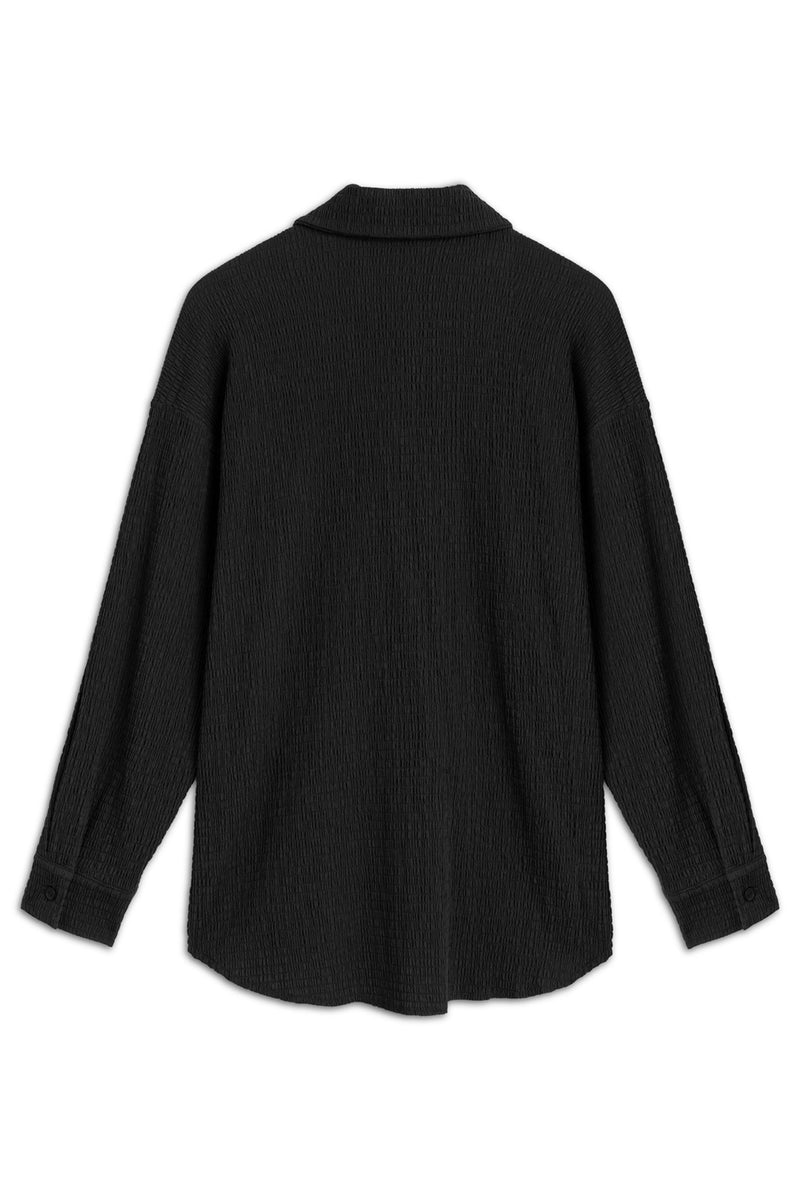 Crumpled Fabric Draped Shirt