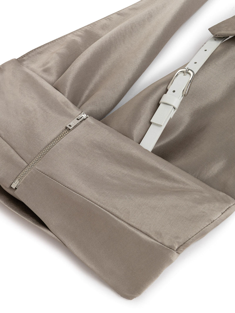 Backless Belted Blouse