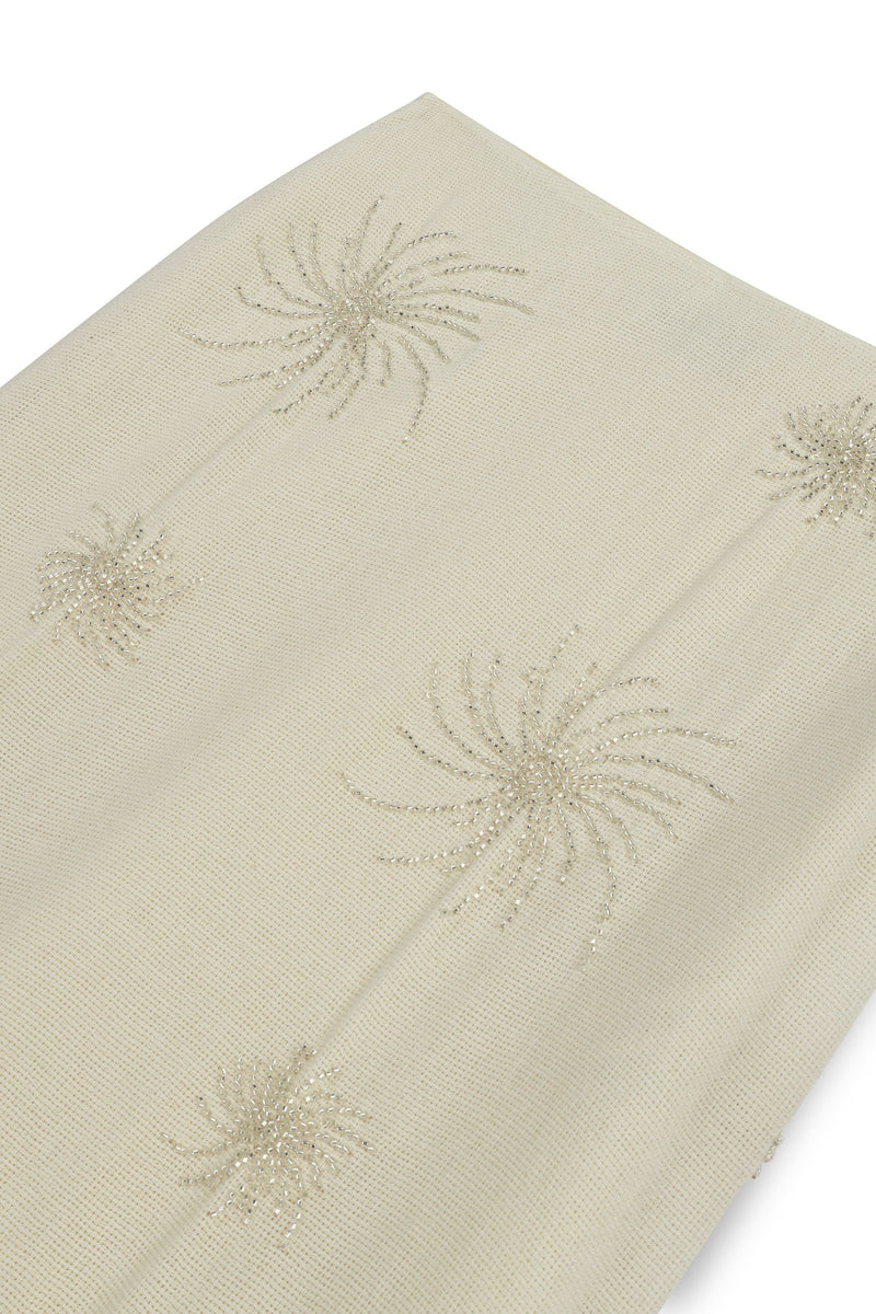 Beaded Embroidered Midi Skirt