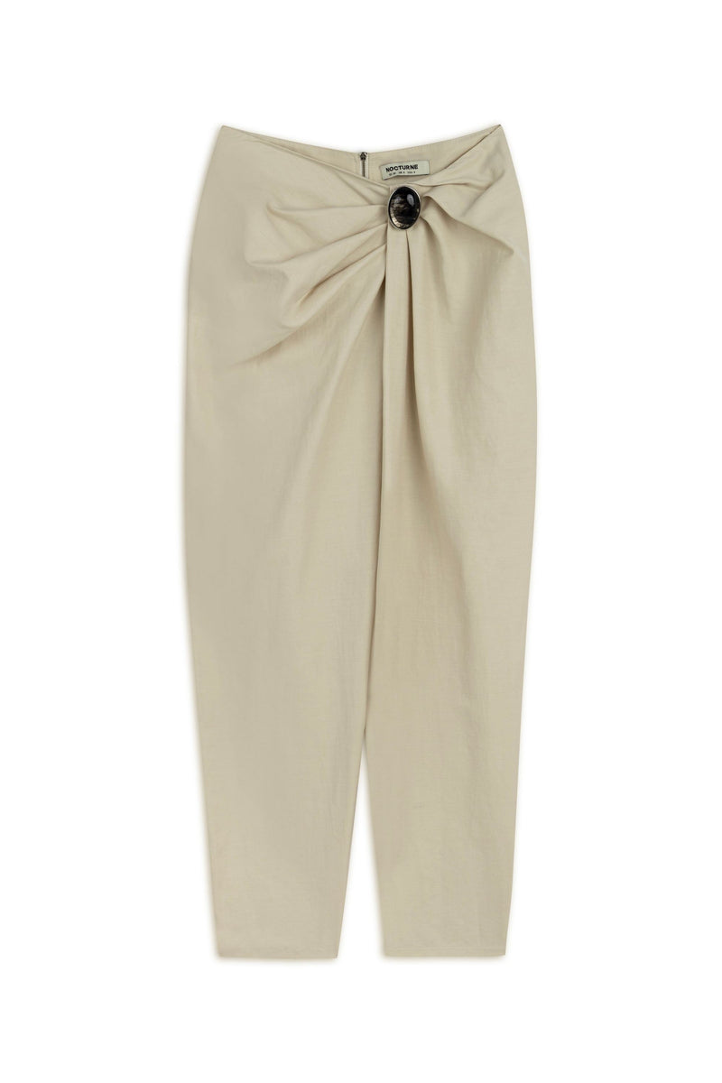 Asymmetrical Draped Detail Pants