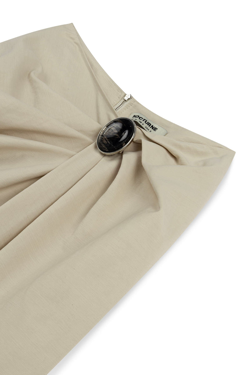 Asymmetrical Draped Detail Pants