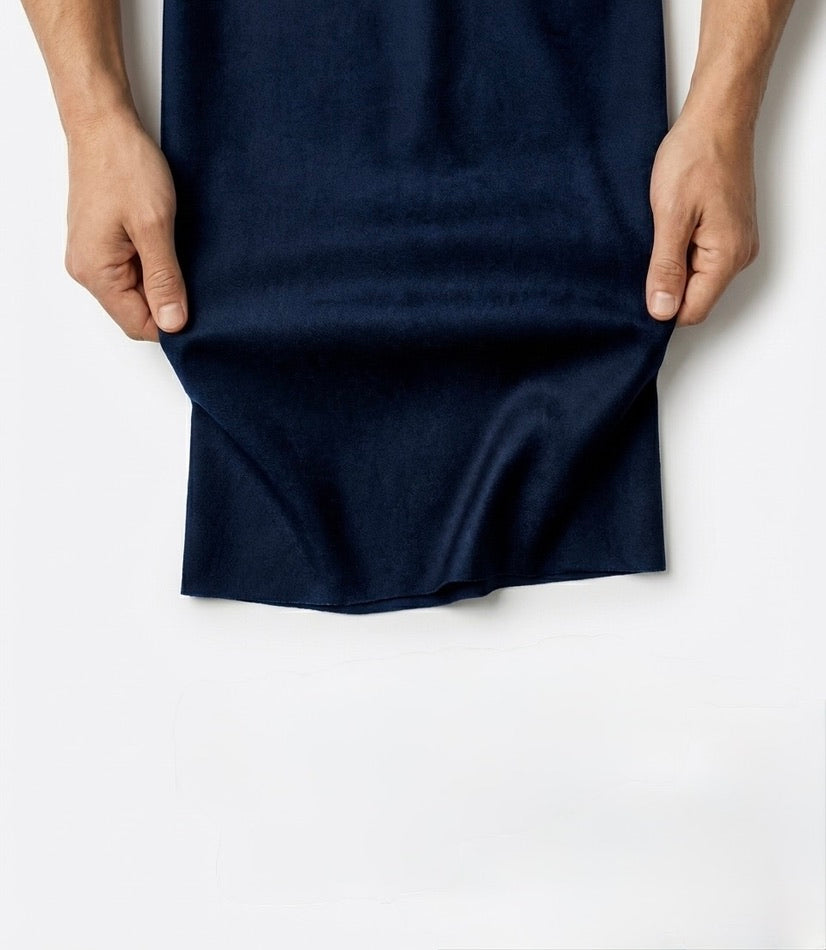 Zane Barläs Navy Velvet Dinner Jacket, natural stretch velvet and silk blend