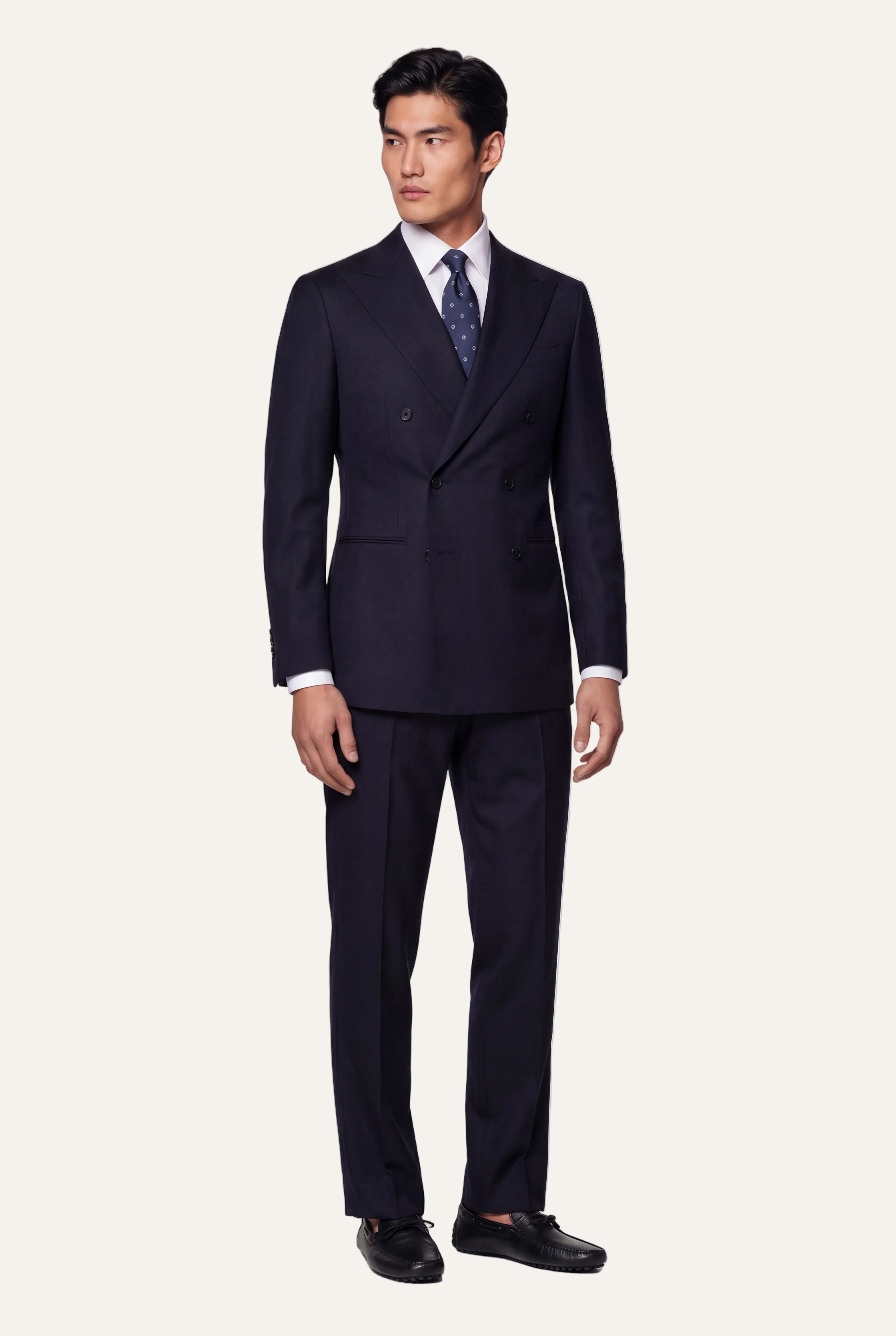 Zane Barläs Manhattan Navy Suit — full suit editorial view on model