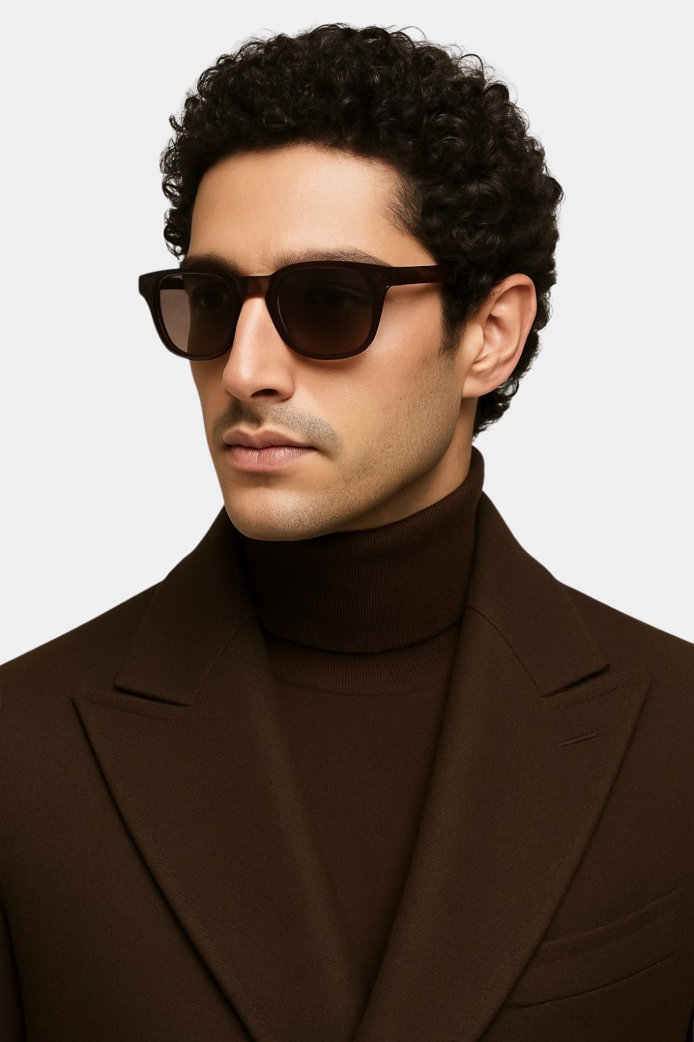 Zane Barläs Brown Wool Overcoat, sartorial lapel construction detail