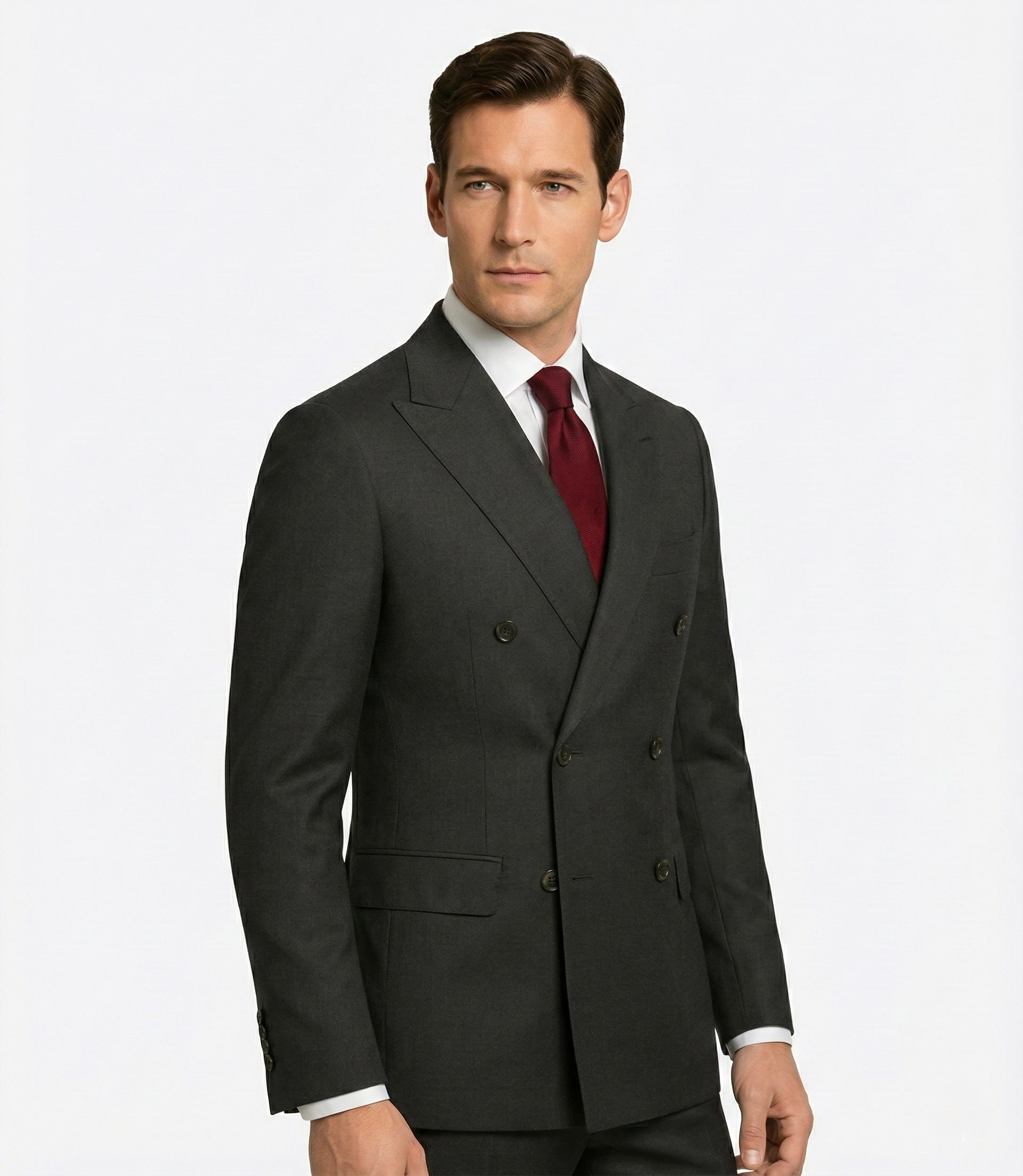 Grey Double Breasted Suit