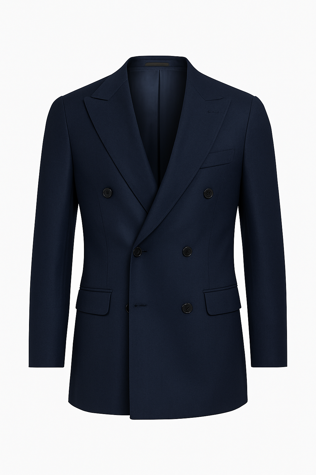 Zane Barläs Navy Double Breasted Suit, ghost mannequin shape retention