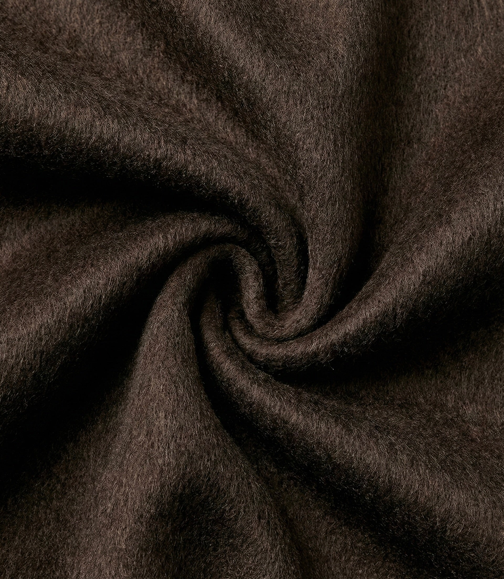 Zane Barläs Brown Wool Overcoat, soft hand feel wool and cashmere blend