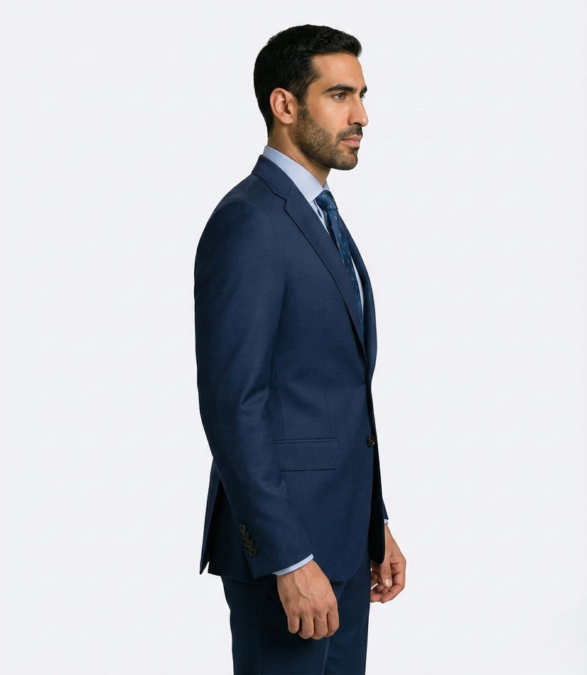 Zane Barläs tailored fit — navy suit jacket fit silhouette