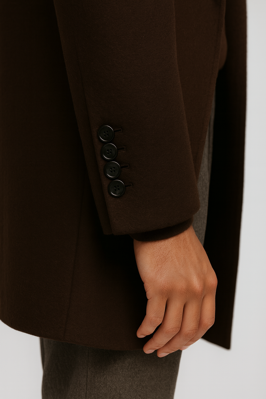 Brown Wool Overcoat