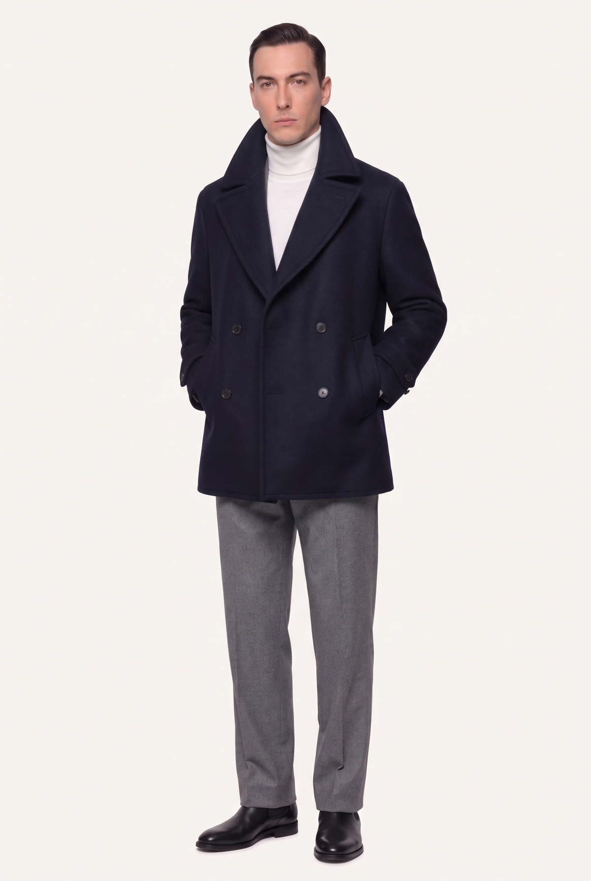 Harbour Navy Peacoat, alternate angle view