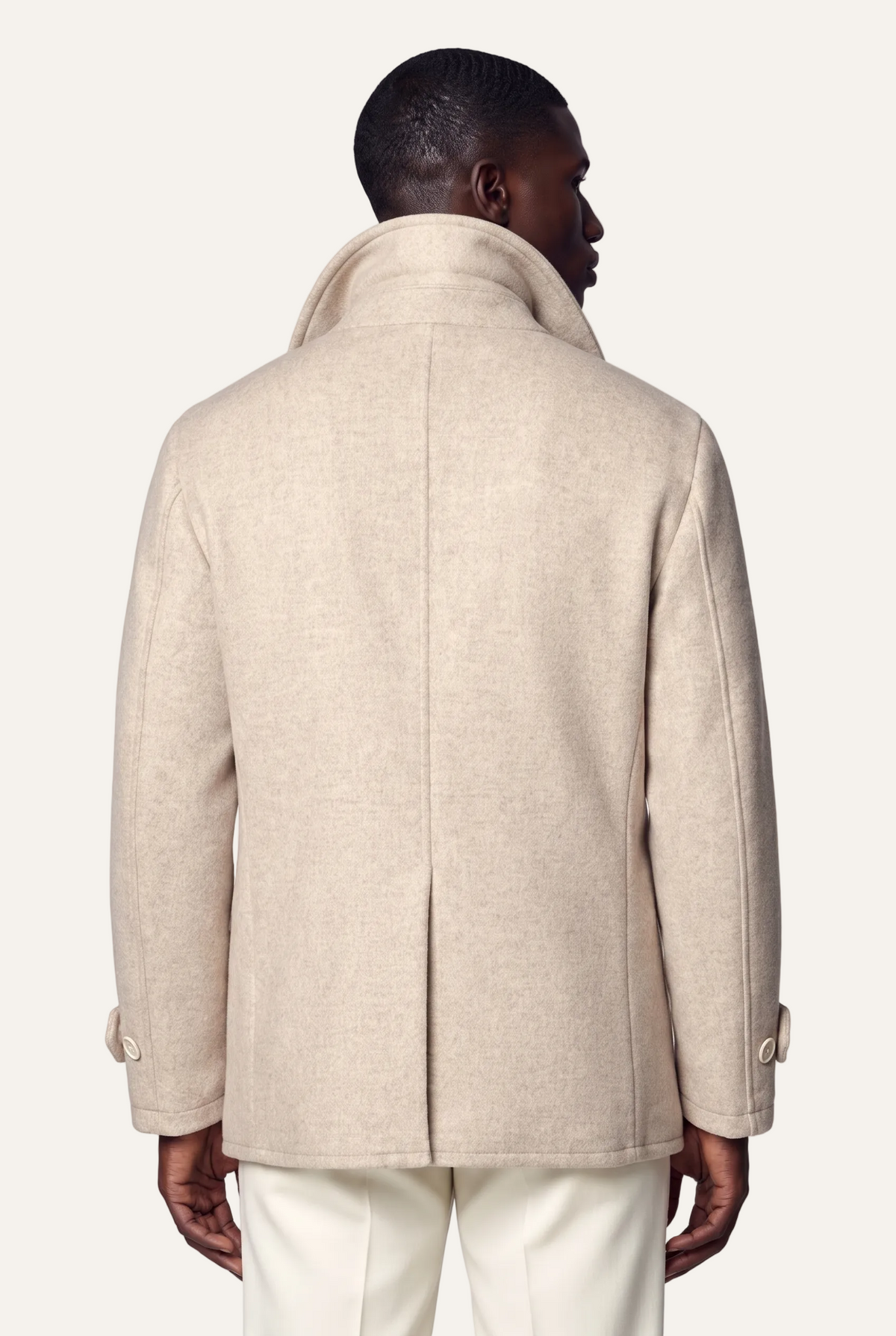 Harbour Oat Peacoat, back view
