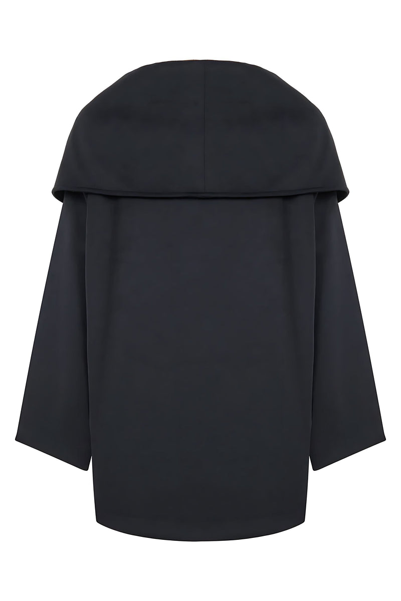 Draped Coat with Front Tie Detail