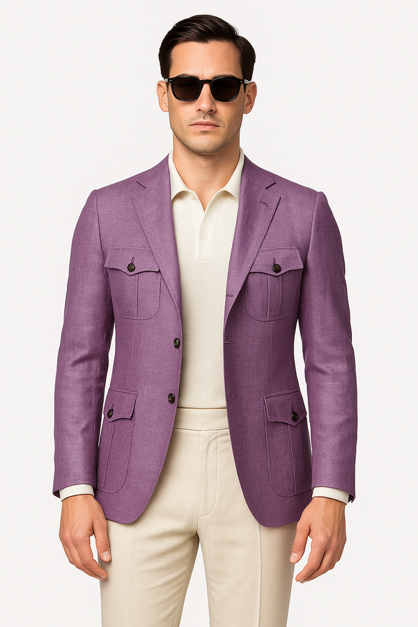 Purple Linen Jacket
