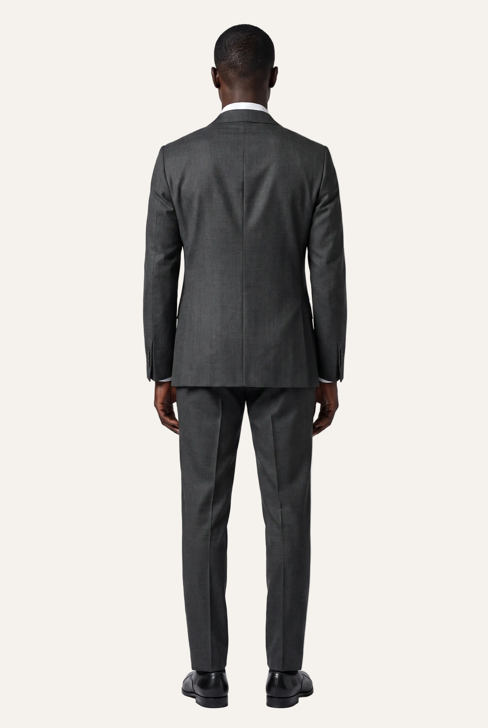 Manhattan Dark Grey Suit, full back view