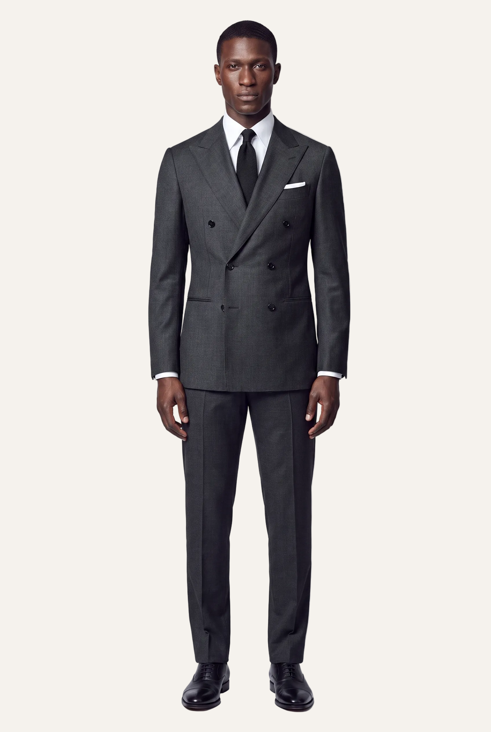 Manhattan Dark Grey Suit, full front view