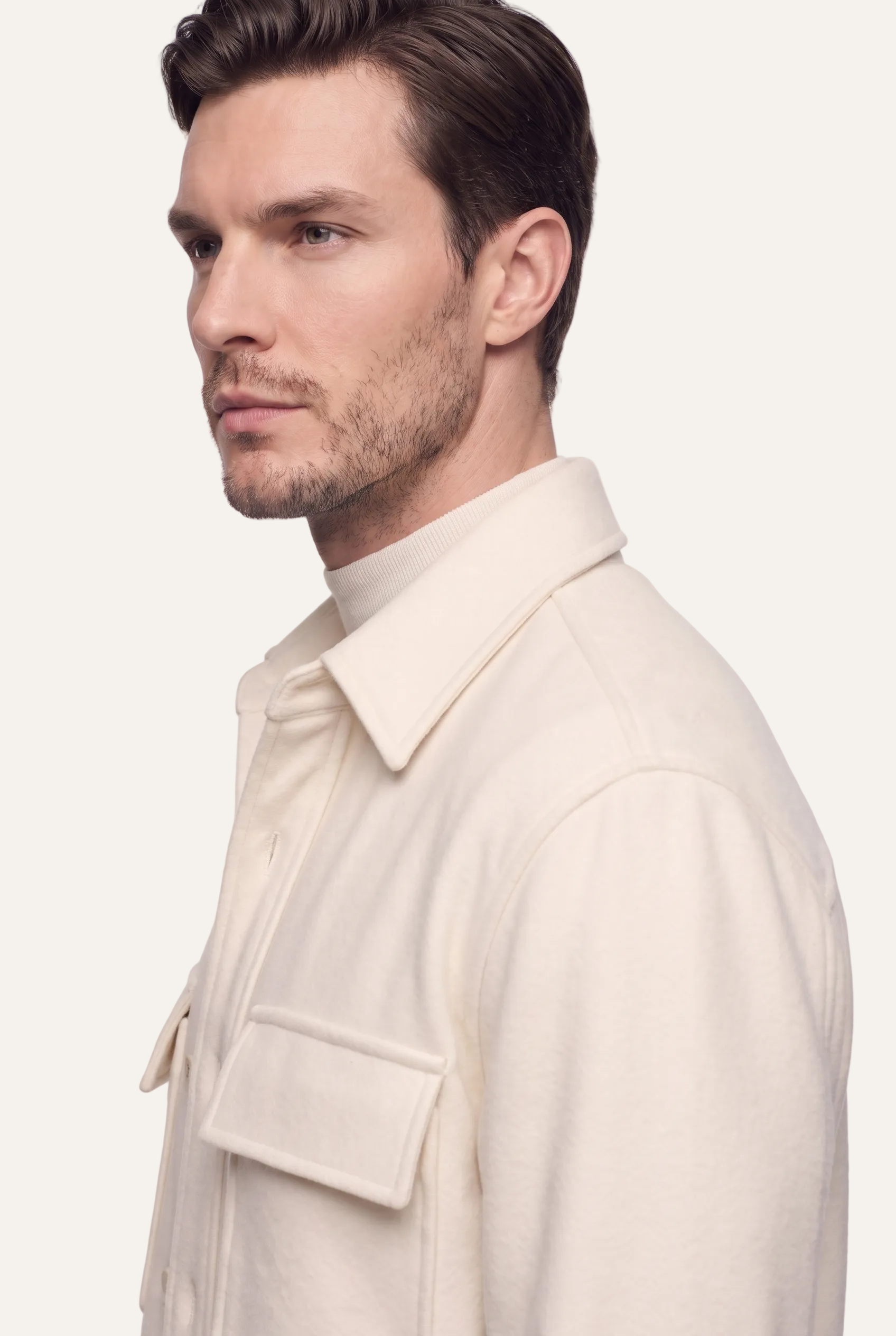 Off-White Shirt Jacket, fashion portrait